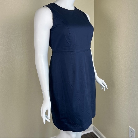 Boden Women’s Size 14 Blue Sleeveless Sheath Mini Dress Cotton Minimalist Office - Picture 11 of 13